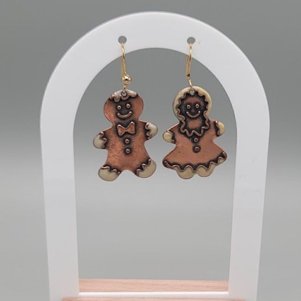 Copper Gingerbread Earrings